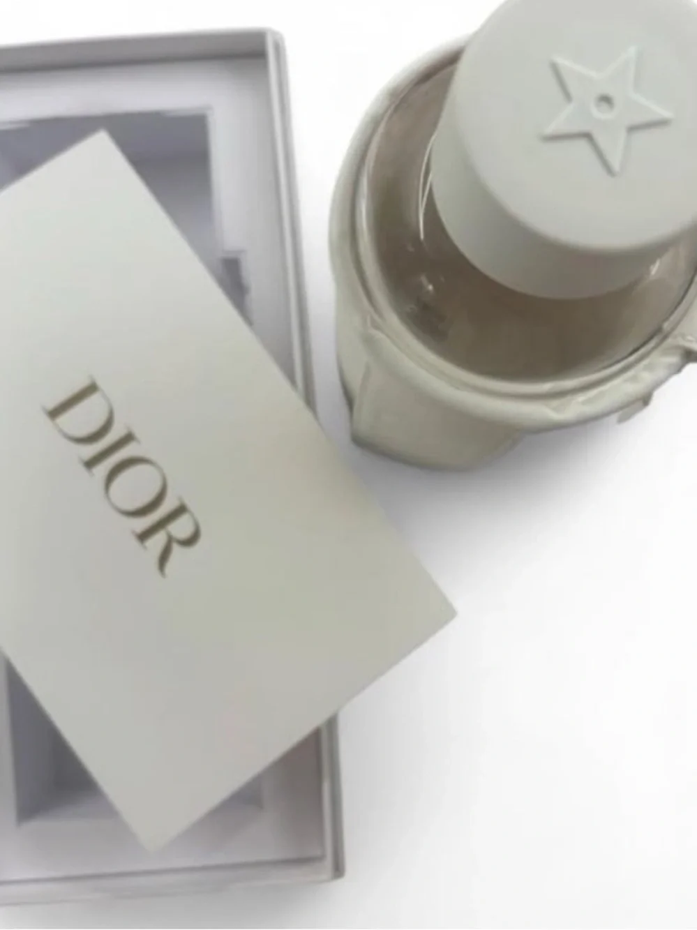 DIOR Glass water bottle leather sleeve NEW